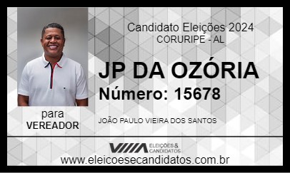 Candidato JP DA OZÓRIA 2024 - CORURIPE - Eleições