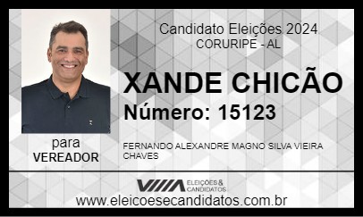 Candidato XANDE CHICÃO 2024 - CORURIPE - Eleições