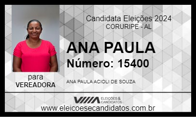 Candidato ANA PAULA 2024 - CORURIPE - Eleições