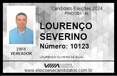 Candidato LOURENÇO SEVERINO 2024 - PINDOBA - Eleições