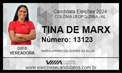 Candidato TINA DE MARX 2024 - COLÔNIA LEOPOLDINA - Eleições