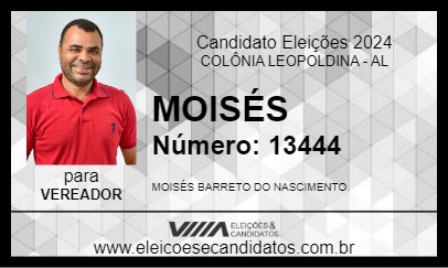 Candidato MOISÉS 2024 - COLÔNIA LEOPOLDINA - Eleições