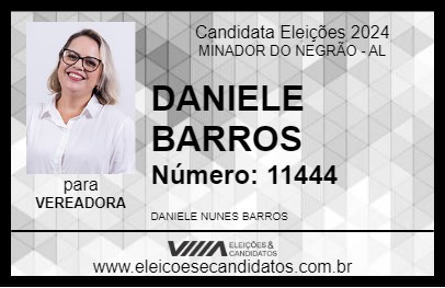 Candidato DANIELE BARROS 2024 - MINADOR DO NEGRÃO - Eleições