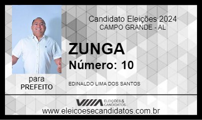 Candidato ZUNGA 2024 - CAMPO GRANDE - Eleições