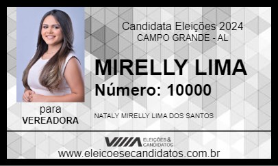 Candidato MIRELLY LIMA 2024 - CAMPO GRANDE - Eleições