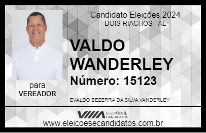 Candidato VALDO WANDERLEY 2024 - DOIS RIACHOS - Eleições