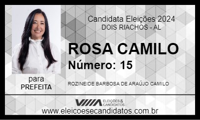 Candidato ROSA CAMILO 2024 - DOIS RIACHOS - Eleições