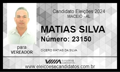 Candidato MATIAS SILVA 2024 - MACEIÓ - Eleições