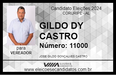 Candidato GILDO DY CASTRO 2024 - CORURIPE - Eleições