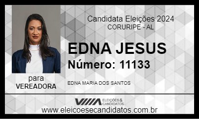 Candidato EDNA JESUS 2024 - CORURIPE - Eleições