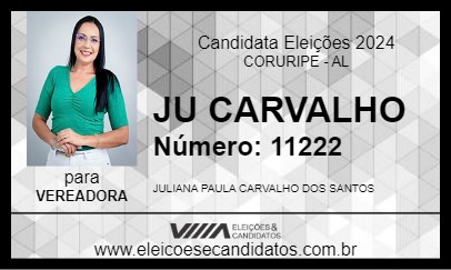 Candidato JU CARVALHO 2024 - CORURIPE - Eleições