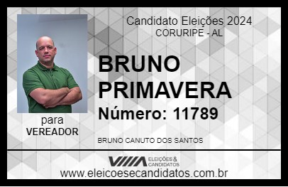 Candidato BRUNO PRIMAVERA 2024 - CORURIPE - Eleições