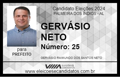 Candidato GERVÁSIO NETO 2024 - PALMEIRA DOS ÍNDIOS - Eleições