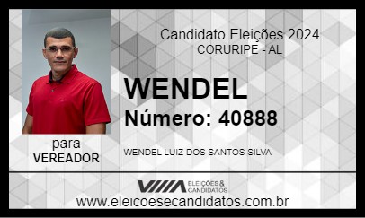 Candidato WENDEL 2024 - CORURIPE - Eleições