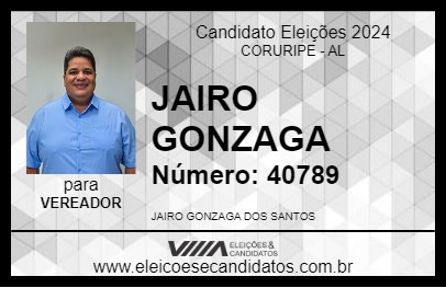 Candidato JAIRO GONZAGA 2024 - CORURIPE - Eleições