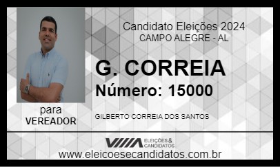 Candidato G. CORREIA 2024 - CAMPO ALEGRE - Eleições