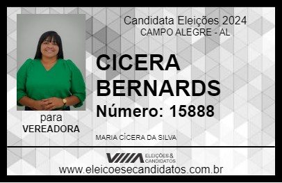 Candidato CICERA BERNARDS 2024 - CAMPO ALEGRE - Eleições