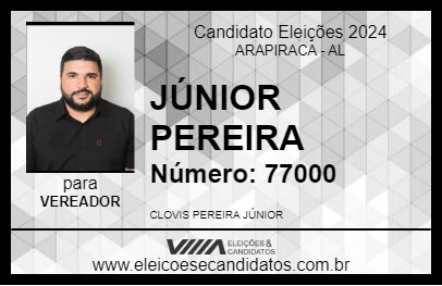 Candidato JÚNIOR PEREIRA 2024 - ARAPIRACA - Eleições