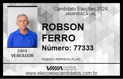 Candidato ROBSON FERRO 2024 - ARAPIRACA - Eleições