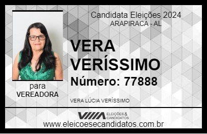 Candidato VERA VERÍSSIMO 2024 - ARAPIRACA - Eleições