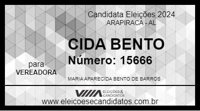 Candidato CIDA BENTO 2024 - ARAPIRACA - Eleições