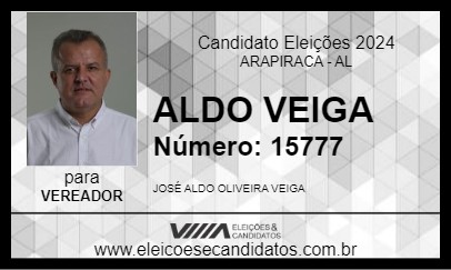 Candidato ALDO VEIGA 2024 - ARAPIRACA - Eleições