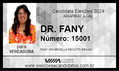 Candidato DR. FANY 2024 - ARAPIRACA - Eleições