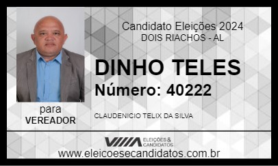 Candidato DINHO TELES 2024 - DOIS RIACHOS - Eleições