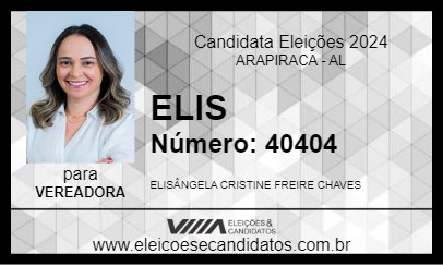 Candidato ELIS 2024 - ARAPIRACA - Eleições