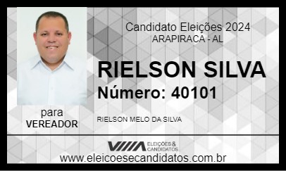 Candidato RIELSON SILVA 2024 - ARAPIRACA - Eleições