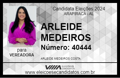 Candidato ARLEIDE MEDEIROS 2024 - ARAPIRACA - Eleições