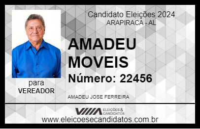 Candidato AMADEU MOVEIS 2024 - ARAPIRACA - Eleições