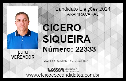 Candidato CICERO SIQUEIRA 2024 - ARAPIRACA - Eleições