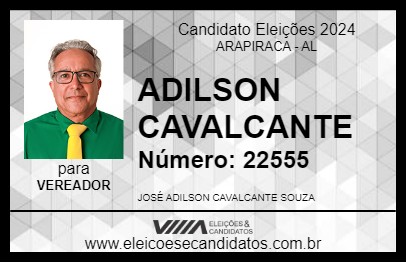 Candidato ADILSON CAVALCANTE 2024 - ARAPIRACA - Eleições