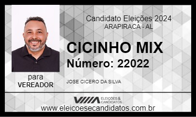 Candidato CICINHO MIX 2024 - ARAPIRACA - Eleições