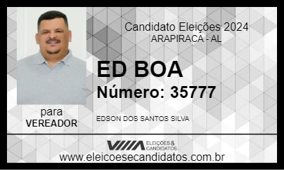 Candidato ED BOA 2024 - ARAPIRACA - Eleições