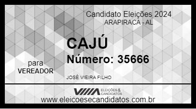 Candidato CAJÚ 2024 - ARAPIRACA - Eleições