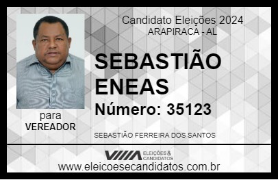 Candidato SEBASTIÃO ENEAS 2024 - ARAPIRACA - Eleições