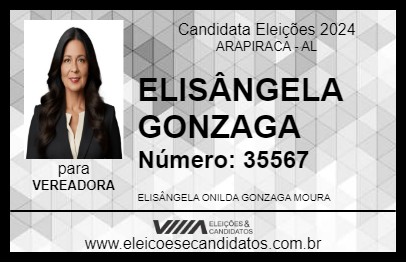 Candidato ELISÂNGELA GONZAGA 2024 - ARAPIRACA - Eleições