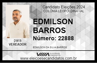 Candidato EDMILSON BARROS 2024 - COLÔNIA LEOPOLDINA - Eleições