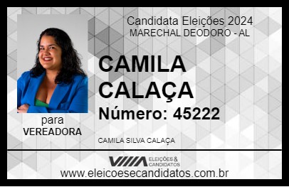 Candidato CAMILA CALAÇA 2024 - MARECHAL DEODORO - Eleições