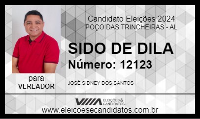 Candidato SIDO DE DILA 2024 - POÇO DAS TRINCHEIRAS - Eleições