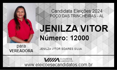 Candidato JENILZA VITOR 2024 - POÇO DAS TRINCHEIRAS - Eleições