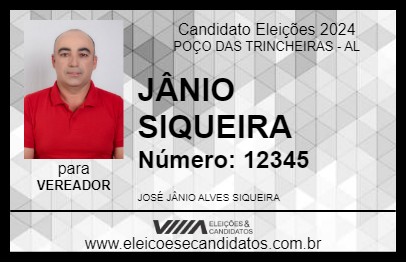 Candidato JÂNIO SIQUEIRA 2024 - POÇO DAS TRINCHEIRAS - Eleições