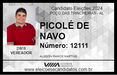 Candidato PICOLÉ DE NAVO 2024 - POÇO DAS TRINCHEIRAS - Eleições