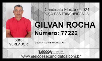 Candidato GILVAN ROCHA 2024 - POÇO DAS TRINCHEIRAS - Eleições