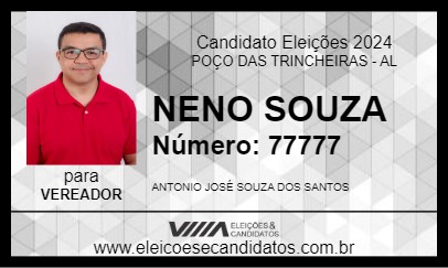 Candidato NENO SOUZA 2024 - POÇO DAS TRINCHEIRAS - Eleições