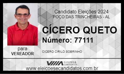 Candidato CÍCERO QUETO 2024 - POÇO DAS TRINCHEIRAS - Eleições