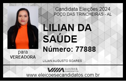 Candidato LILIAN DA SAÚDE 2024 - POÇO DAS TRINCHEIRAS - Eleições