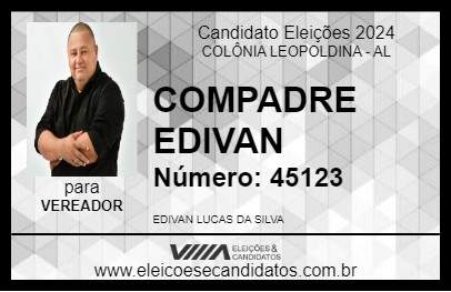 Candidato COMPADRE EDIVAN 2024 - COLÔNIA LEOPOLDINA - Eleições